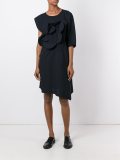 scalloped ruffle front dress