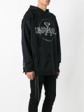 distressed logo hoodie 