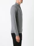 long sleeve knitted polo shirt