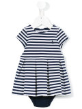 striped box pleat dress