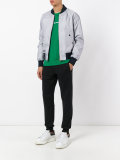 striped detail bomber jacket