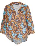 floral print V-neck blouse