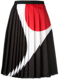 geometric print pleated skirt