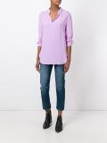 mandarin neck blouse