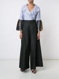 'Thin Stripe Tweed Ruffle' shirt