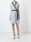 'Peace Palm' printed wrap dress