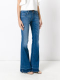 slit sides flared jeans