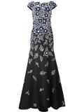 floral embroidered gown