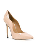 curved cut pointed pumps
