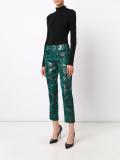 jacquard slim fit pants 