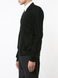 zip up striped jacket 
