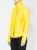 crease-effect leather jacket
