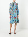 floral print flared dress