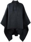 quilted hooded poncho