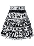 jacquard knit skater skirt