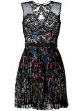 printed pleated dress