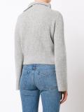 asymmetric foldover collar jumper