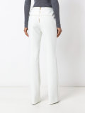 buttoned high-waisted trousers