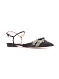 crystal embellished flat sandals