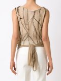 wrap mesh waistcoat