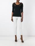 lace inserts T-shirt 