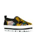printed velvet sneakers 