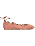 lace-up ballerina flats