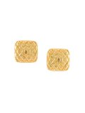 quilted square clip-on earrings