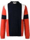 colour block knitted jumper