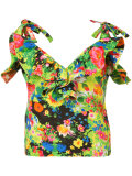 ruffled floral top
