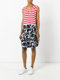 contrast pattern dress