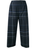 checked cropped trousers 