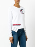 cut-out hem patch sweatshirt