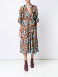 floral print belted dress