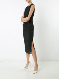 fitted sleeveless evening dress