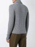 cable knit buttoned cardigan