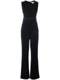 deep V-neck jumpsuit