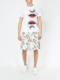dotted lips print T-shirt