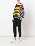 multiple stripes blouse