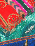 frayed edge patchwork scarf