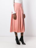 pleated midi skirt
