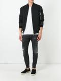 Skater whiskered microstudded jeans
