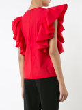ruffled sleeve blouse