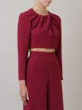 cropped pleated blouse