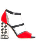 Decor Colour-Block T-bar sandals