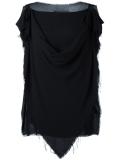 sleeveless draped blouse