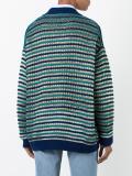striped buttoned cardigan