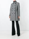 herringbone double breasted coat