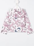 baroque print zipped hoodie
