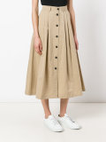 buttoned full skirt 